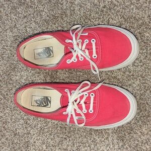 Red Vans! Mens 7.5/Womens 9